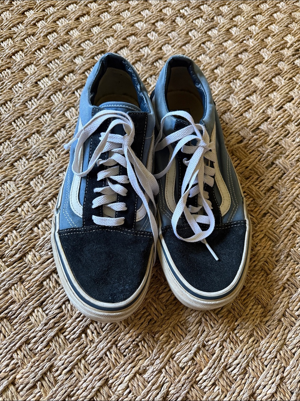 Classic Vans Low-Top Sneakers in Blue and Black
